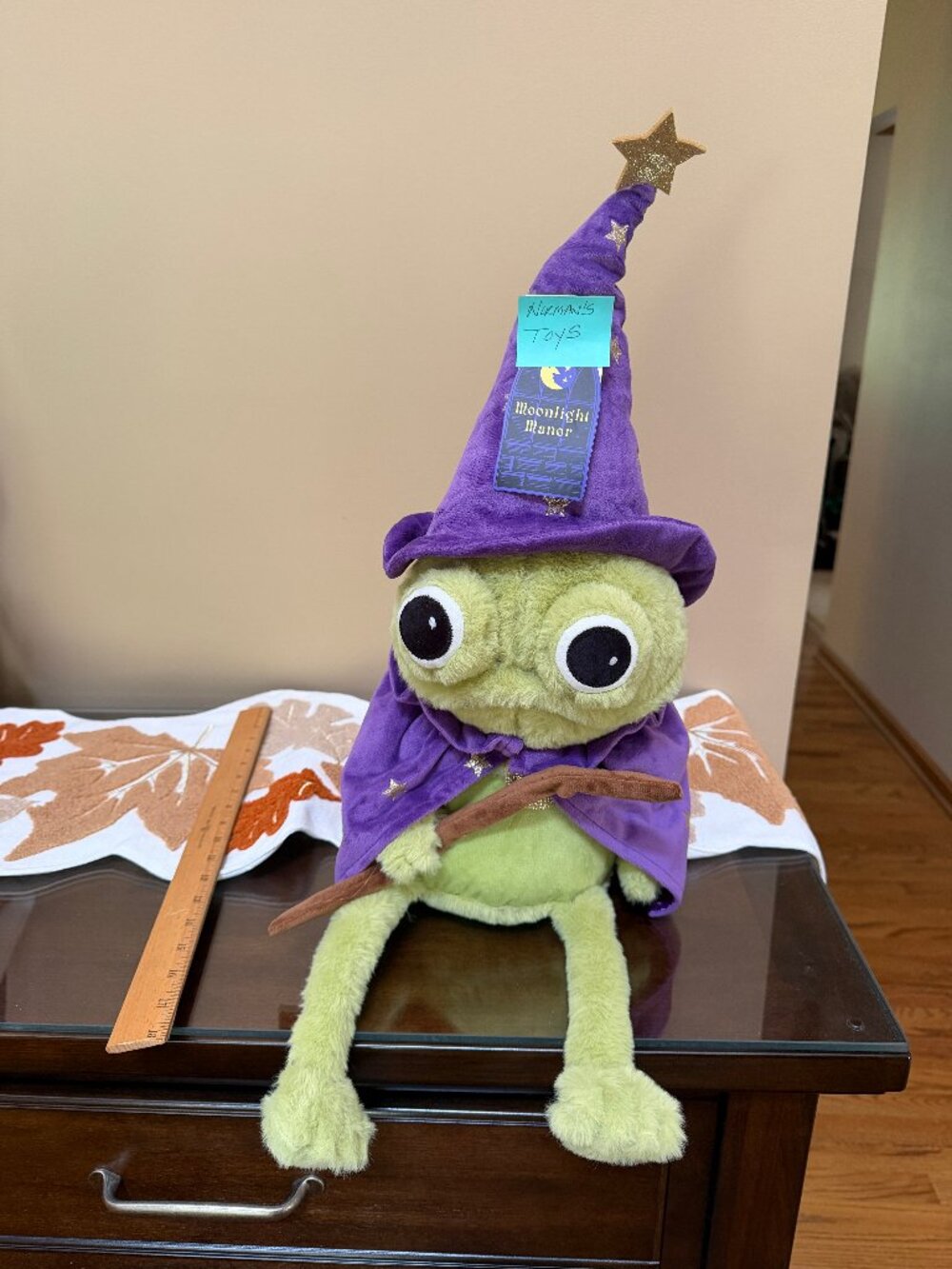 Moonlight Manor Wizard  Frog Purple /Black Cape Halloween NWT